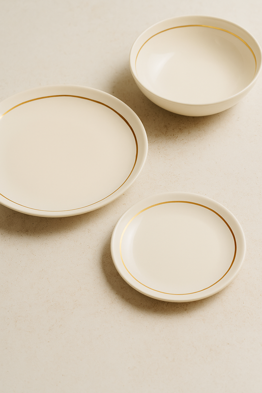 Selena Collection - Tanjuri sa zlatnim rubom - 3 veličine