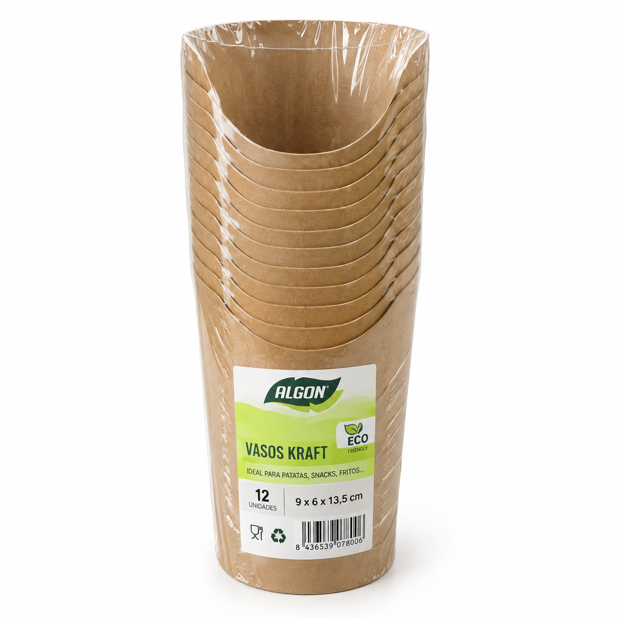 Set 12 kraft posudica za pomfrit