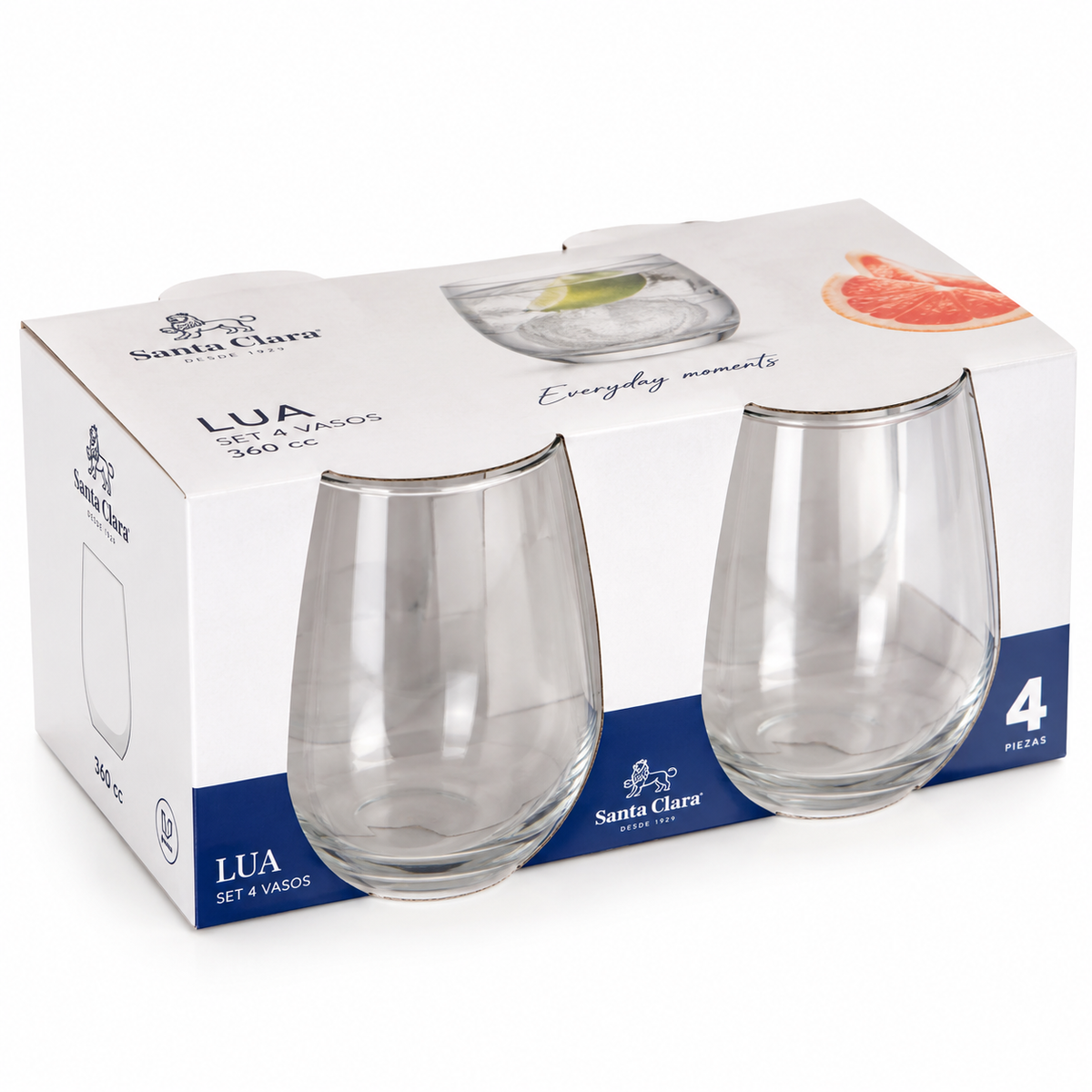 Set 4 čaše Lua 360 ml