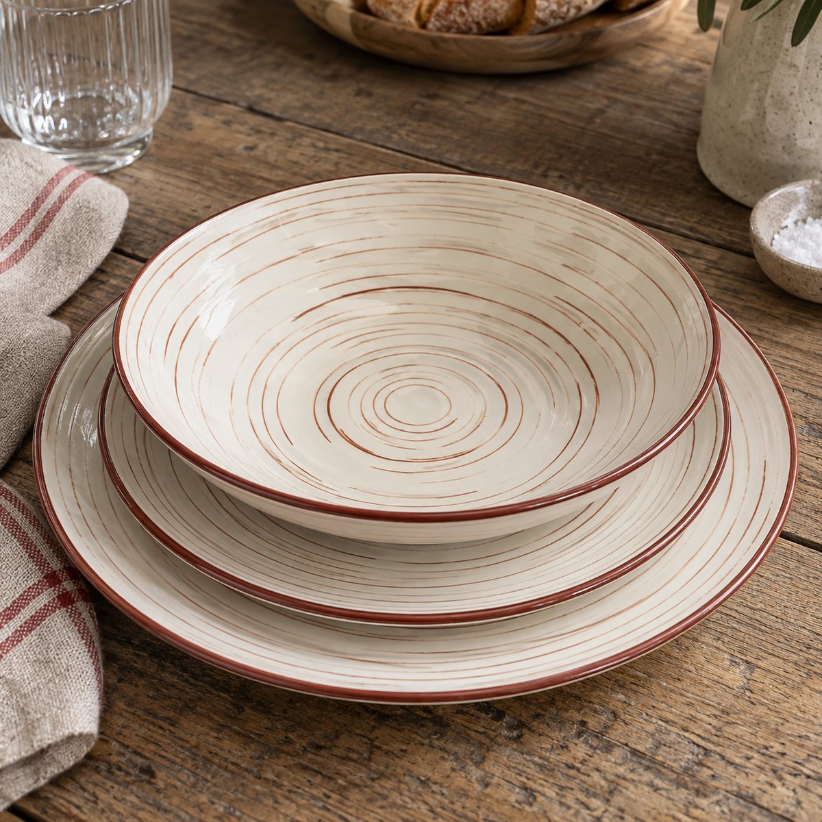 Set 18 tanjura NIDA Beige