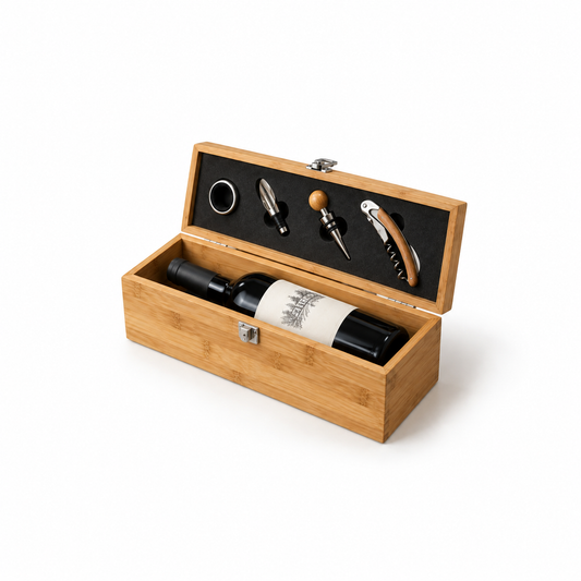 Sommelier set u drvenoj kutiji – Poklon za ljubitelje vina
