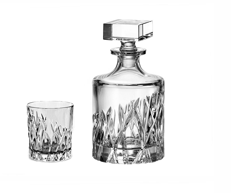 Crystal Bohemia, češki kristal, whiskey set, kristalni dekanter, kristalne čaše, poklon za ljubitelje whiskeya, luksuzni kristal, Bohemia whiskey set, brušeni kristal, češki kristal Hrvatska