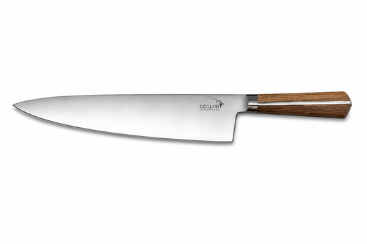 Déglon chef nož, Deglon High-Woods, chef nož 25 cm, kuharski nož 25 cm, profesionalni kuharski nož, francuski kuhinjski nož, nož za kuhare, horeca nož, nož za restoran, nož za hotel, nož za catering, kuhinjski nož s drvenom ručkom, nož od nehrđajućeg čelika, 5Cr15MoV nož, full tang nož, nož s bolsterom, premium kuhinjski nož, chef knife 10 inch, chef knife 25 cm, nož za meso, nož za povrće, nož za sjeckanje, nož za profesionalnu kuhinju, ugostiteljska oprema Split, NIRS Oprema, profesionalni noževi Split, k