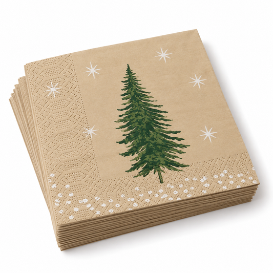 Duni salvete, Duni Humble Trees, božićne salvete, troslojne salvete, 3-slojne salvete, papirnate salvete 24x24 cm, salvete 250 komada, salvete za restoran, salvete za kafić, ugostiteljske salvete, božićne papirnate salvete, adventske salvete, salvete s božićnim drvcem, zelene božićne salvete, kraft salvete, eco brown salvete, FSC salvete, tissue salvete, salvete za catering, salvete za hotel, salvete za bar, salvete za slastičarnicu, salvete za božićni stol, dekorativne salvete, blagdanske salvete, salvete 