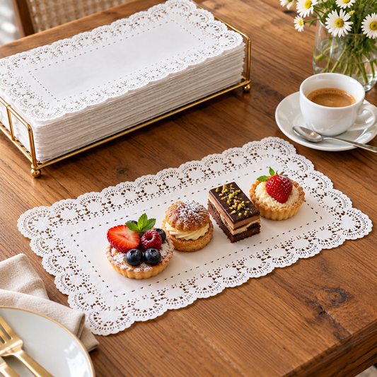 Čipkani papirnati podmetači 20 × 38 cm, 6 kom