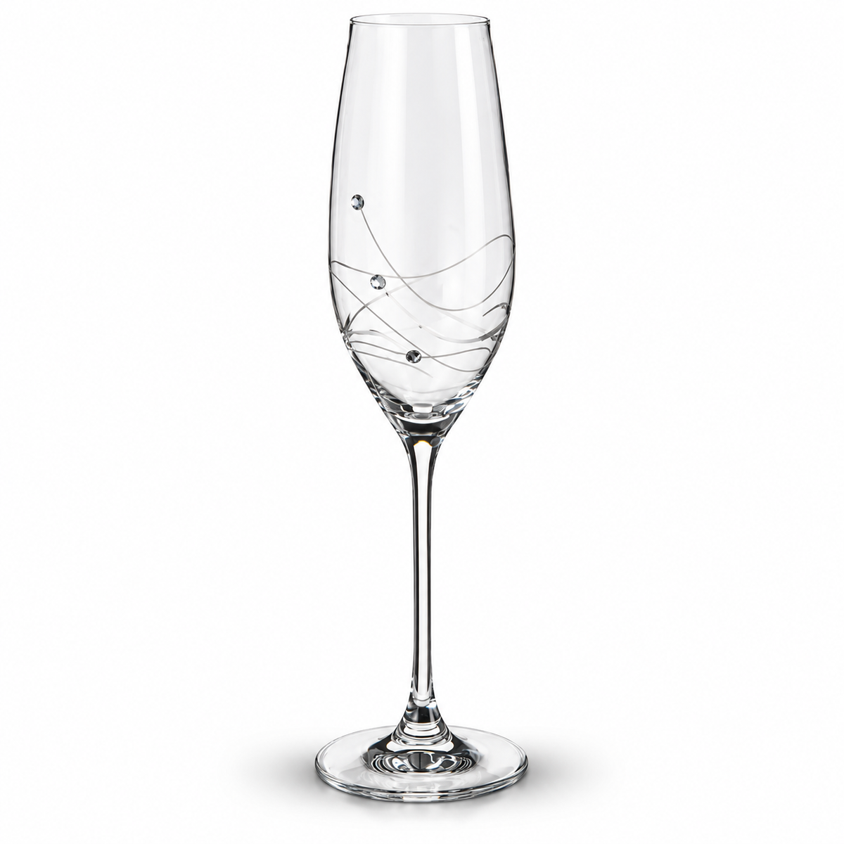 Čaše za šampanjac s kristalima 6/1 – 260 ml