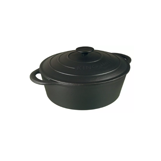 Lonac od gize ovalni crni 4.5 L
