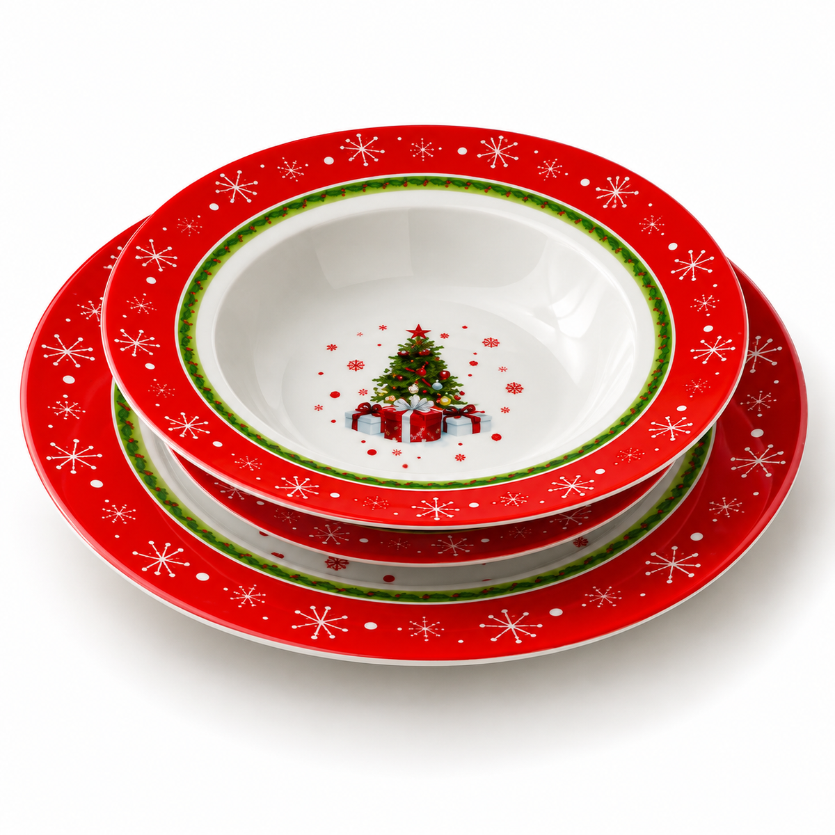 Set božićnih tanjura Bor - 3 kom
