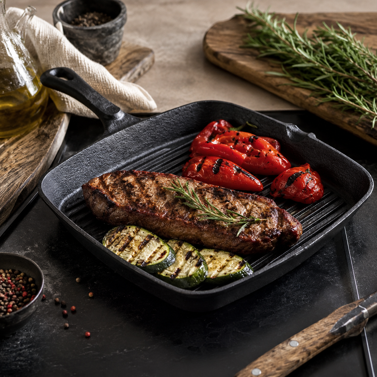HENDI grill tava, HENDI 629932, grill tava 23x23 cm, tava od lijevanog željeza, gus tava, gusena tava, rebrasta grill tava, profesionalna grill tava, tava za steak, tava za meso, tava za biftek, tava za burgere, tava za grilanje povrća, tava za grill povrće, tava za piletinu, tava za ribu, tava s rebrastim dnom, četvrtasta grill tava, cast iron grill pan, pre seasoned tava, tava od gusa, profesionalna tava za restoran, tava za konobu, tava za steakhouse, oprema za profesionalnu kuhinju, ugostiteljske tave, 