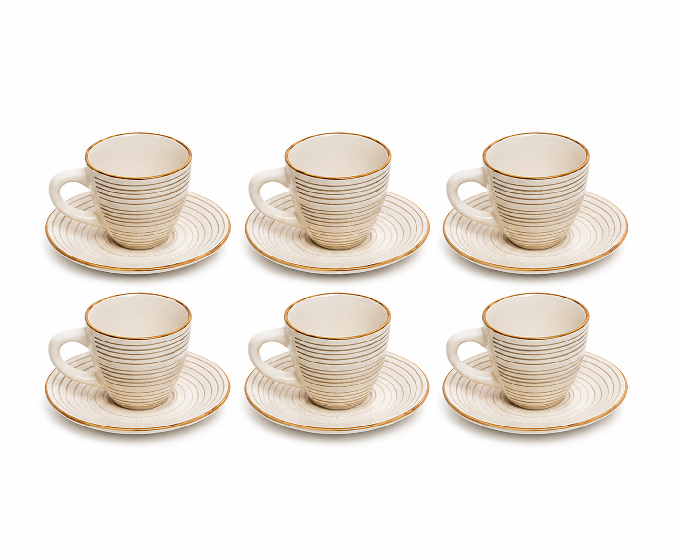 NIDA šalice za kavu, set šalica za kavu, šalice za kavu 200 ml, set 12 šalica za kavu, 12 šalica s tanjurićima, šalica s tanjurićem, NIDA set šalica, šalice za cappuccino, šalice za kavu s mlijekom, šalice za bijelu kavu, šalice za produženu kavu, šalice za čaj, keramičke šalice za kavu, elegantne šalice za kavu, krem šalice za kavu, šalice sa zlatnim rubom, rustikalne šalice za kavu, poklon set šalica, šalice u poklon pakiranju, poklon za ljubitelje kave, poklon za useljenje, poklon za novi stan, posuđe za