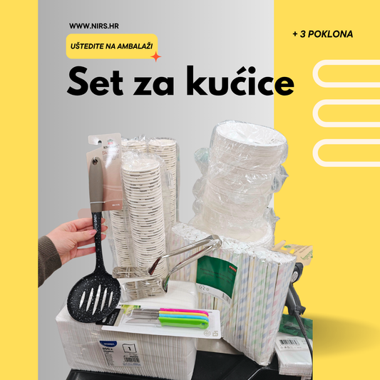 NIRS, NIRS Oprema, bundle set, kućice, božićne kućice, ugostiteljstvo, dalmatinski ugostitelji, Split, Dalmacija, advent, sezona 2025, oprema za kućice, horeca, horeca Hrvatska, ugostiteljska oprema, božićni sajam, adventske kućice, tanjuri, zdjelice, salvete, jednokratni pribor, jednokratna ambalaža, povoljna ambalaža, ambalaža za ugostitelje, papirnate šalice, slamke, drvene žličice, vilice, hvataljke, nožići, catering oprema, street food, take away, eco ambalaža, nirs.hr