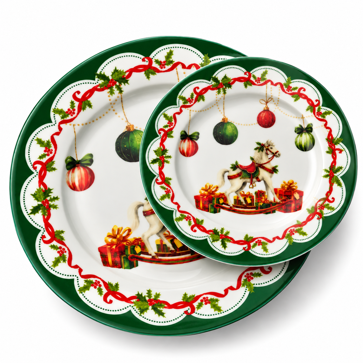 Božićni set tanjura Konjić – 3 kom