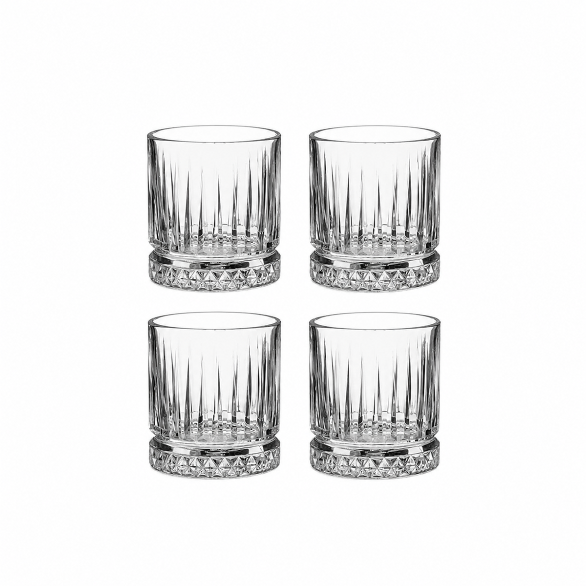 Pasabahce Elysia Whisky čaše 210 ml, pakiranje 4/1. Elegantne reljefne čaše za whisky, bourbon, likere i žestoka pića za barove i restorane.