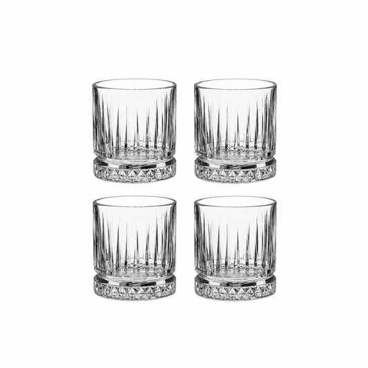 Pasabahce Elysia Whisky čaše 210 ml, pakiranje 4/1. Elegantne reljefne čaše za whisky, bourbon, likere i žestoka pića za barove i restorane.