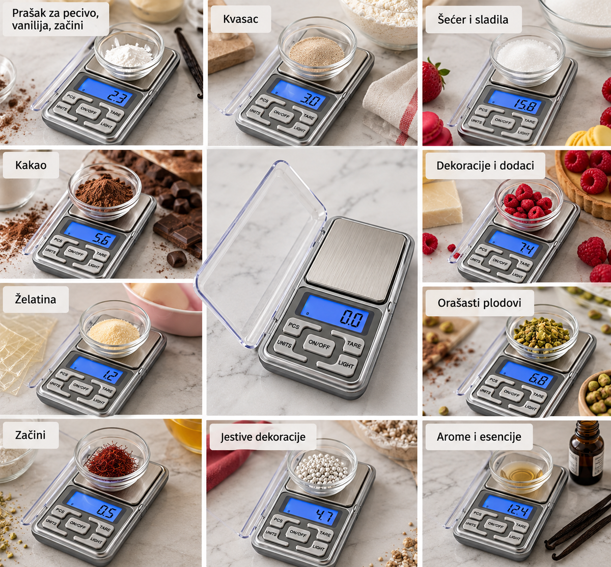 Džepna precizna vaga 500g 0.1g