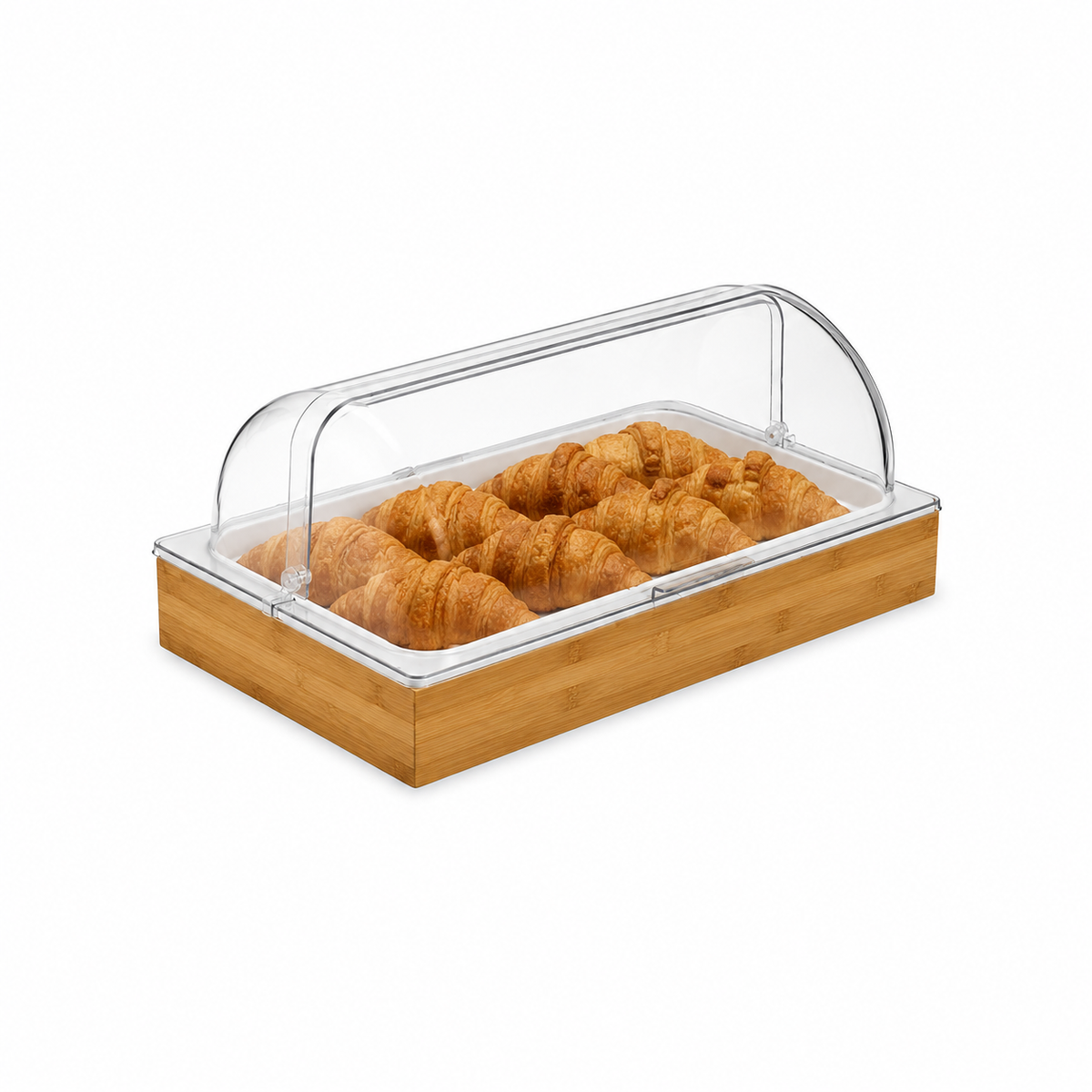 Profesionalna vitrina za hlađenje i grijanje hrane praktično je rješenje za buffet, doručak, catering, hotele, restorane i prezentaciju hrane na švedskom stolu. Dimenzija 53 × 32 cm odgovara GN 1/1 formatu, što je čini posebno praktičnom za profesionalno ugostiteljstvo.