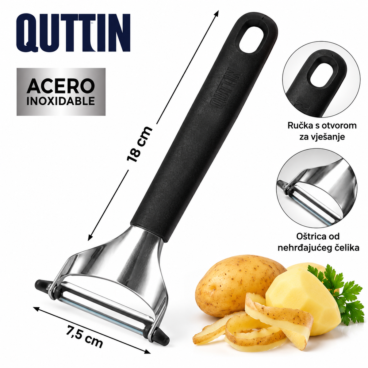 Gulilica za povrće i voće inox 18 cm
