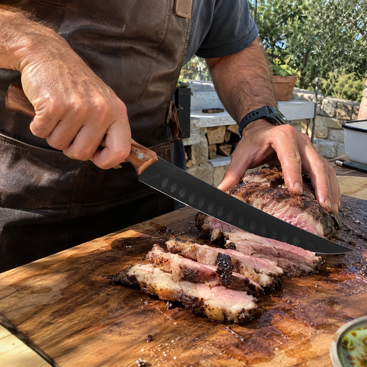 Nož mesarski Churrasco Black 24 cm oštrica