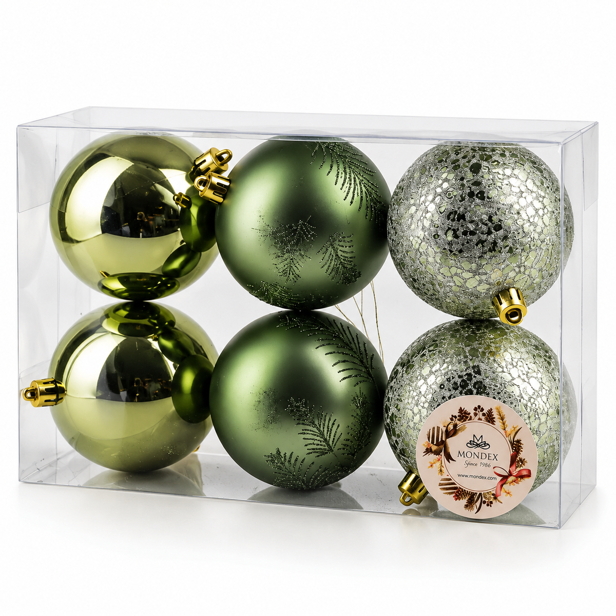 Božićne kuglice 8 cm – 6/1