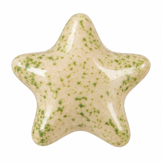 Keramička ručkica Zvijezda 4 cm – zelena