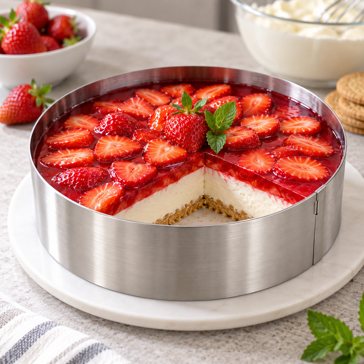 Inox prsten za torte i kolače 26 × 5 cm