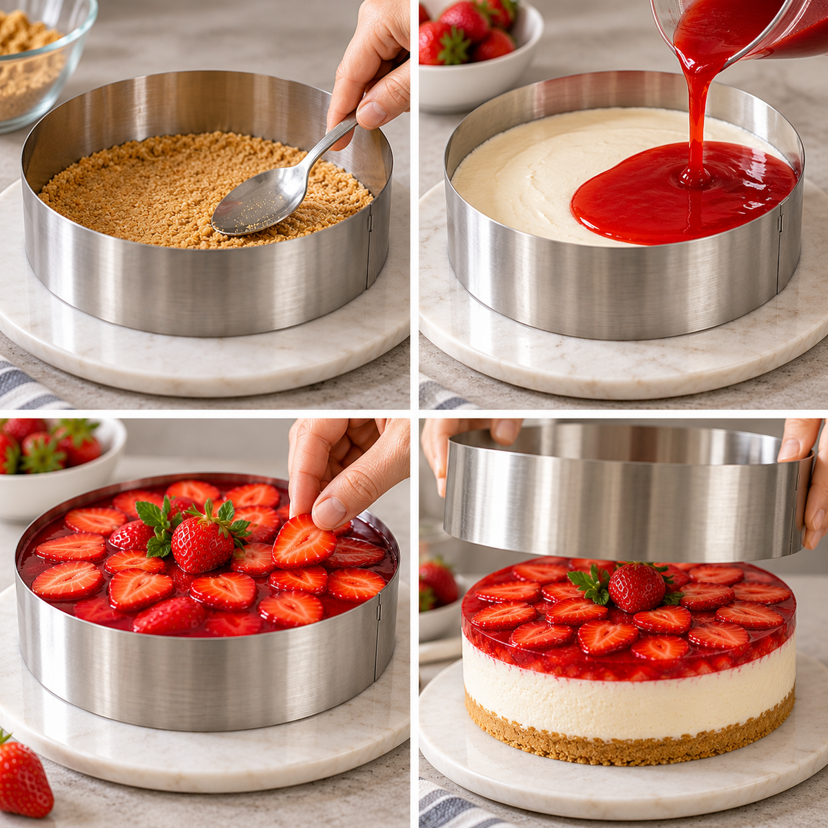 Inox prsten za torte i kolače 26 × 5 cm