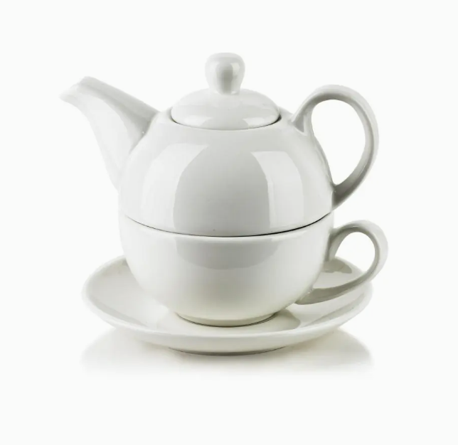 BASIC Tea for One – čajnik s šalicom 350 ml + 250 ml ☕ Porculanski set za jedan savršen trenutak mira