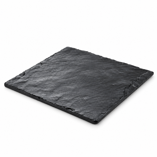 Crni melaminski pladanj 25 × 25 cm | Imitacija kamena