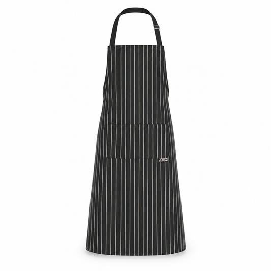 Egochef pregača, barmanska pregača, konobarska pregača, pregača za barmena, pregača za konobara, crna prugasta pregača, 