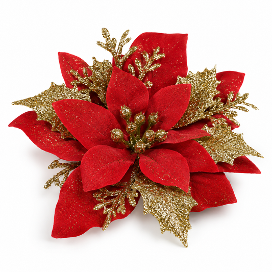 božićna zvijezda, umjetna božićna zvijezda, božićna zvijezda 14 cm, crveno zlatna božićna zvijezda, poinsettia umjetna, umjetni božićni cvijet, božićni ukrasi Split, božićne dekoracije Split, božićno cvijeće, božićni aranžmani, ukrasi za adventski vijenac, božićni ukrasi za bor, crveni božićni ukrasi, zlatni božićni ukrasi, dekorativna božićna zvijezda, božićne dekoracije za stol, ukrasi za blagdanski stol, umjetno cvijeće Split, božićni ukrasi Dalmacija, božićne dekoracije za restorane, božićni ukrasi za h