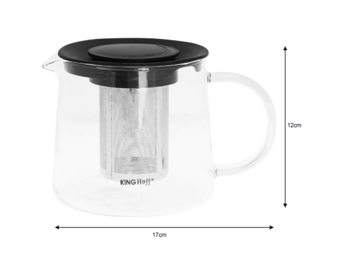 Čajnik s infuzerom od stakla 1 L – KINGHOFF 🍵