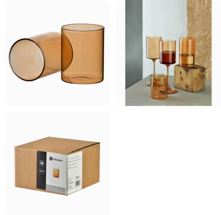 Set 4 čaše Honey: 280ml - Borosilikatno staklo