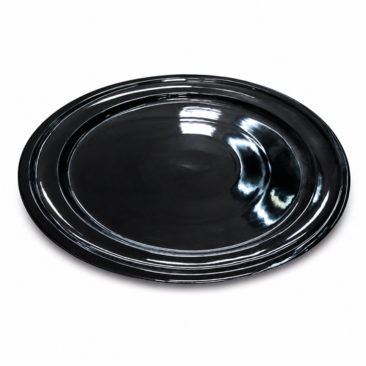 crni porculanski pladanj 52 cm, porculanski pladanj Ø52 cm, veliki pladanj za posluživanje, profesionalni pladanj za restoran, pladanj za buffet, buffet pladanj 52 cm, pladanj za catering, crni tanjur 52 cm, veliki porculanski tanjur, tanjur za jumbo pizzu, pladanj za jumbo pizzu, tanjur za sharing, sharing pladanj, pladanj za mesnu platu, pladanj za riblju platu, pladanj za sushi, pladanj za antipasti, pladanj za sireve, pladanj za finger food, hotelski buffet pladanj, ugostiteljski porculan, profesionalni