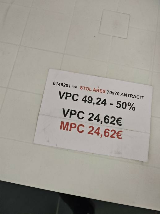Plastični stolovi 70x70
