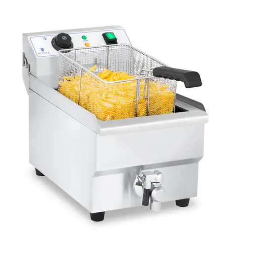 električna friteza horeca, friteza za restoran, profesionalna friteza 10 litara, Royal Catering friteza, friteza s odvodom ulja, inox friteza, friteza za fast food, friteza s termostatom, horeca oprema, friteza ugostiteljska, oprema za kuhinju, profesionalna ugostiteljska oprema, friteza s hladnom zonom, friteza Royal Catering 3000W, nirs.hr