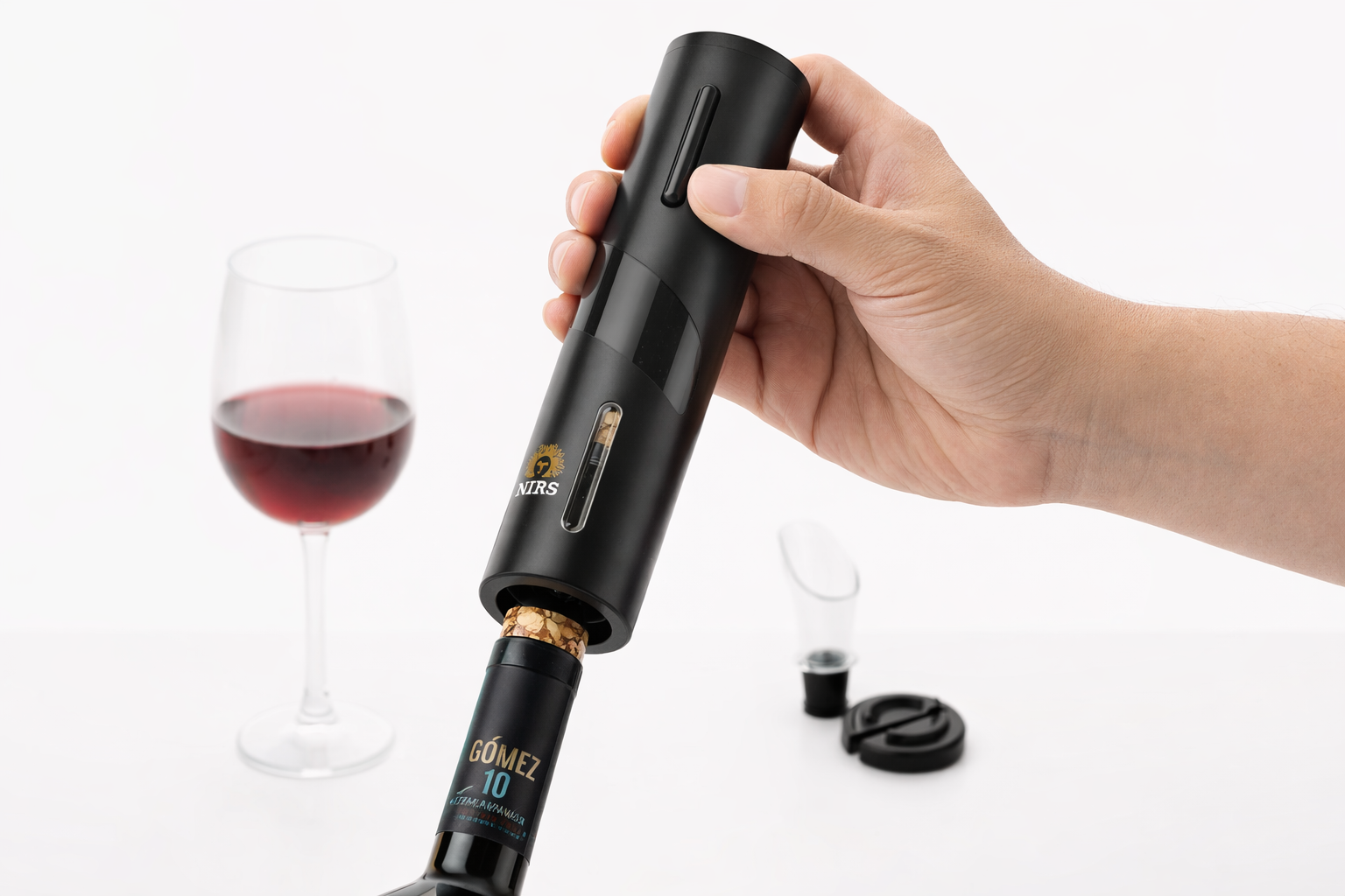 električni otvarač za vino, automatski otvarač za vino, NIRS otvarač za vino, električni vinski otvarač, punjivi otvarač za vino, automatski vadičep, set za vino 4u1, profesionalni otvarač za vino, električni vadičep za vino, pribor za vino, luksuzni otvarač za vino, vinski set, set za otvaranje vina, wine opener electric, electric wine opener, automatski corkscrew, oprema za vino, poklon za ljubitelje vina, poklon za sommeliera, vinski pribor restoran, vinski pribor za dom, otvarač vina na bateriju, otvara