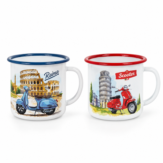 emajlirana šalica, Vespa šalica, šalica Vespa, espresso šalica, šalica za espresso, šalica 100 ml, mala šalica za kavu, retro šalica, vintage šalica, emajlirana šalica za kavu, šalica sa skuterom, šalica s motivom Vespe, šalica s motivom skutera, talijanski retro dizajn, retro espresso šalica, šalica za ristretto, šalica za macchiato, mala emajlirana šalica, emajlirano posuđe, šalica za caffe bar, ugostiteljske šalice, šalice za apartmane, šalice za hotele, retro ugostiteljska oprema, mediteranska šalica, p