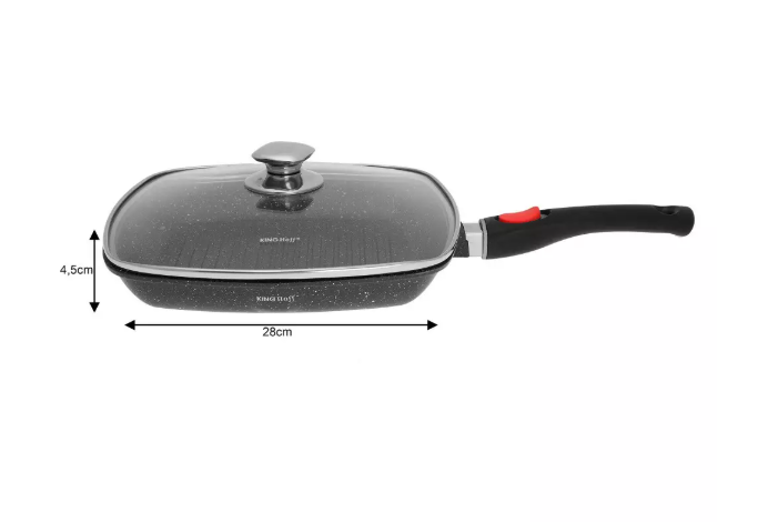 Grill tava s poklopcem - pogodna za indukciju