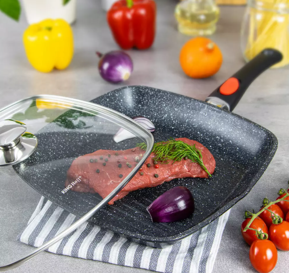 Grill tava s poklopcem - pogodna za indukciju