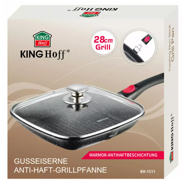 Grill tava s poklopcem - pogodna za indukciju