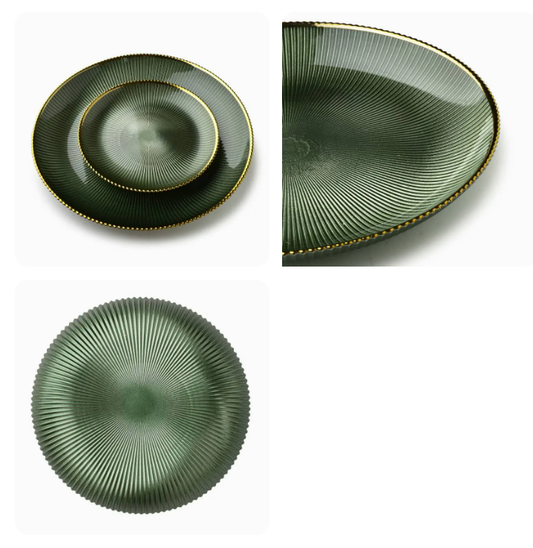 GREENIE stakleni tanjur Ø 31 cm - Servirni