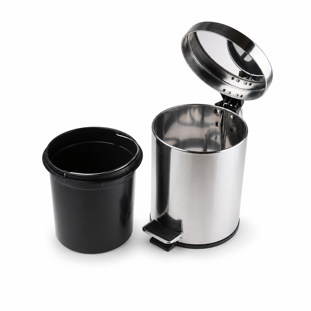 inox kanta 5 L, kanta za otpad 5 litara, inox kanta za smeće, kanta s pedalom, kanta za smeće s pedalom, mala kanta za otpad, metalna kanta za smeće, kanta za kupaonicu, kanta za WC, higijenska kanta, hotelska kanta za otpad, kanta za apartmane, kanta za sanitarni prostor, inox kanta s poklopcem, koš za otpatke 5 L, profesionalna kanta za otpad.