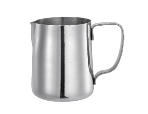 inox vrč za mlijeko, posuda za pjenjenje mlijeka, vrč za cappuccino, barista pribor, milk jug, my bar, inox oprema za kafiće, profesionalni pribor za kavu, latte art pribor, ugostiteljska oprema, NIRS horeca oprema