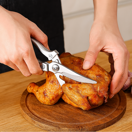 škare za perad, škare za kuhinju inox, škare za piletinu, horeca oprema, kuhinjski alat, profesionalne škare za meso, ugostiteljska oprema Split, rezanje piletine