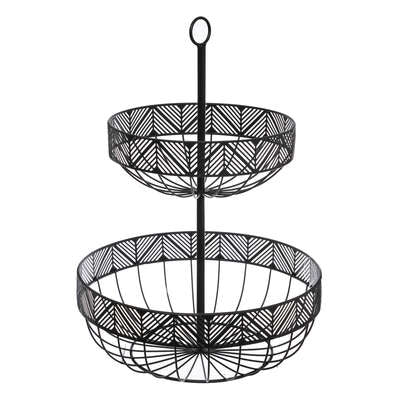 košara za voće, metalna košara, crna košarica, dvoslojna košara, stalak za voće, kuhinjski dodatak, dekoracija stola, serviranje u apartmanima, ugostiteljska oprema Split, webshop stalak za voće, online narudžba kuhinjske opreme