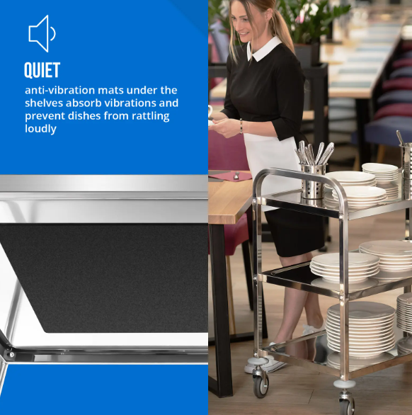 🛒 Servirna kolica inox – 3 police, nosivost do 500 kg