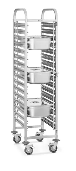 kolica za GN posude, GN 1/1 kolica, inox kolica za kuhinju, kolica za catering, kolica za restorane, profesionalna kolica, royal catering kolica, kolica za gastro posude, gastronorm kolica, kolica za kuhinjski transport, kolica s vodilicama, kolica za kantine, kolica za duga strana GN, ugostiteljska oprema, inox oprema za kuhinje