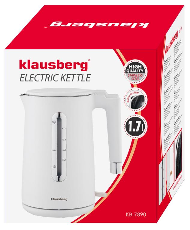Električno kuhalo za vodu 1,7 L, mat bijelo – Klausberg KB-7890 ⚡☕