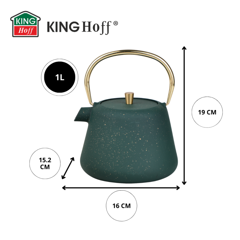 Čajnik od lijevanog željeza s cjedilom – 1 L