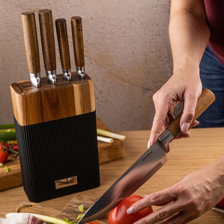 Set kuhinjskih noževa s drvenim stalkom 6/1 – Accacia